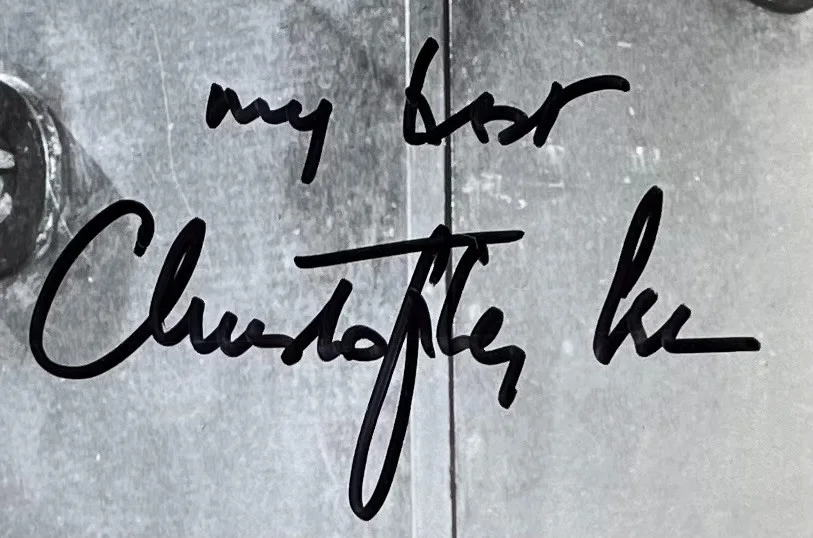 Christopher Lee — JSA autographed CHRISTOPHER LEE signed "THE HANDS OF ORLAC" Promo Photo DRACULA, изображение 3