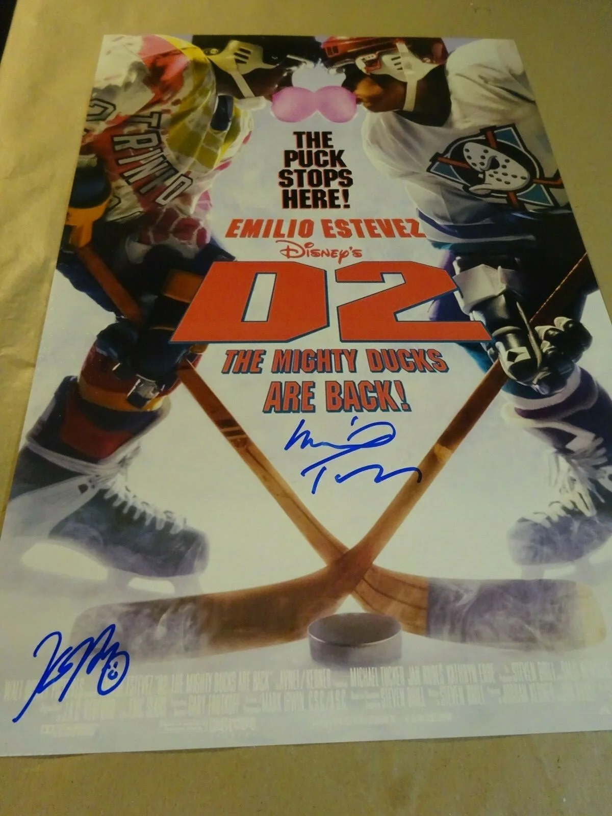 Kenan Thompson — Signed KENAN THOMPSON MICHAEL TUCKER D2 MIGHTY DUCKS 12x18 Photo BECKETT BAS COA, изображение 3