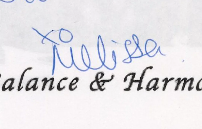 Melissa Coates Autographed Signed Handwritten Letter AMCo COA 26242, изображение 2