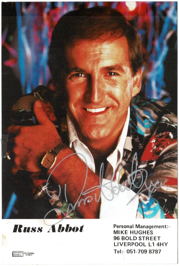 Russ Abbot — Russ Abbot Comedian Autographed Signed Photo AMCo COA 22791