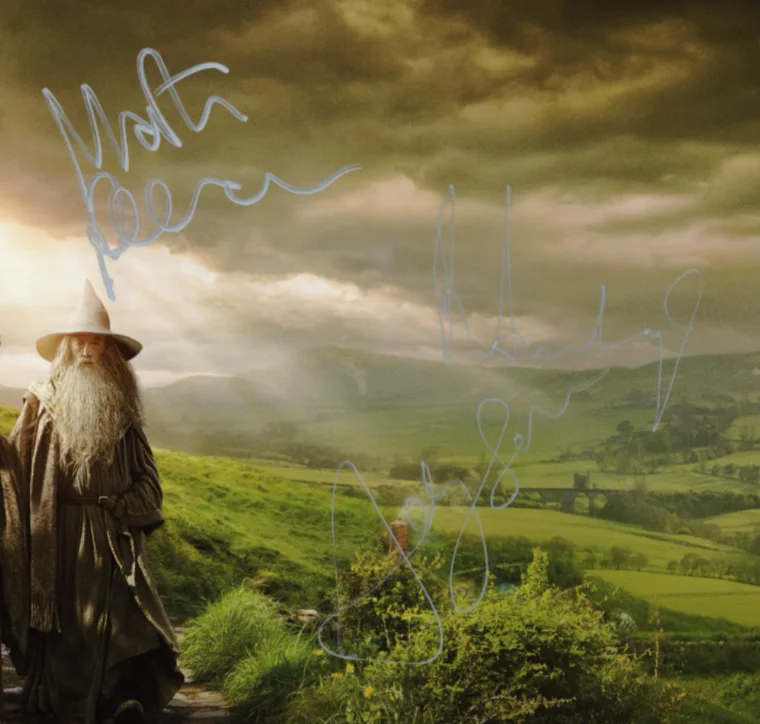 Martin Freeman — The Hobbit Martin Freeman Andy Serkis Cast Autographed Signed Poster COA 20357, image 2