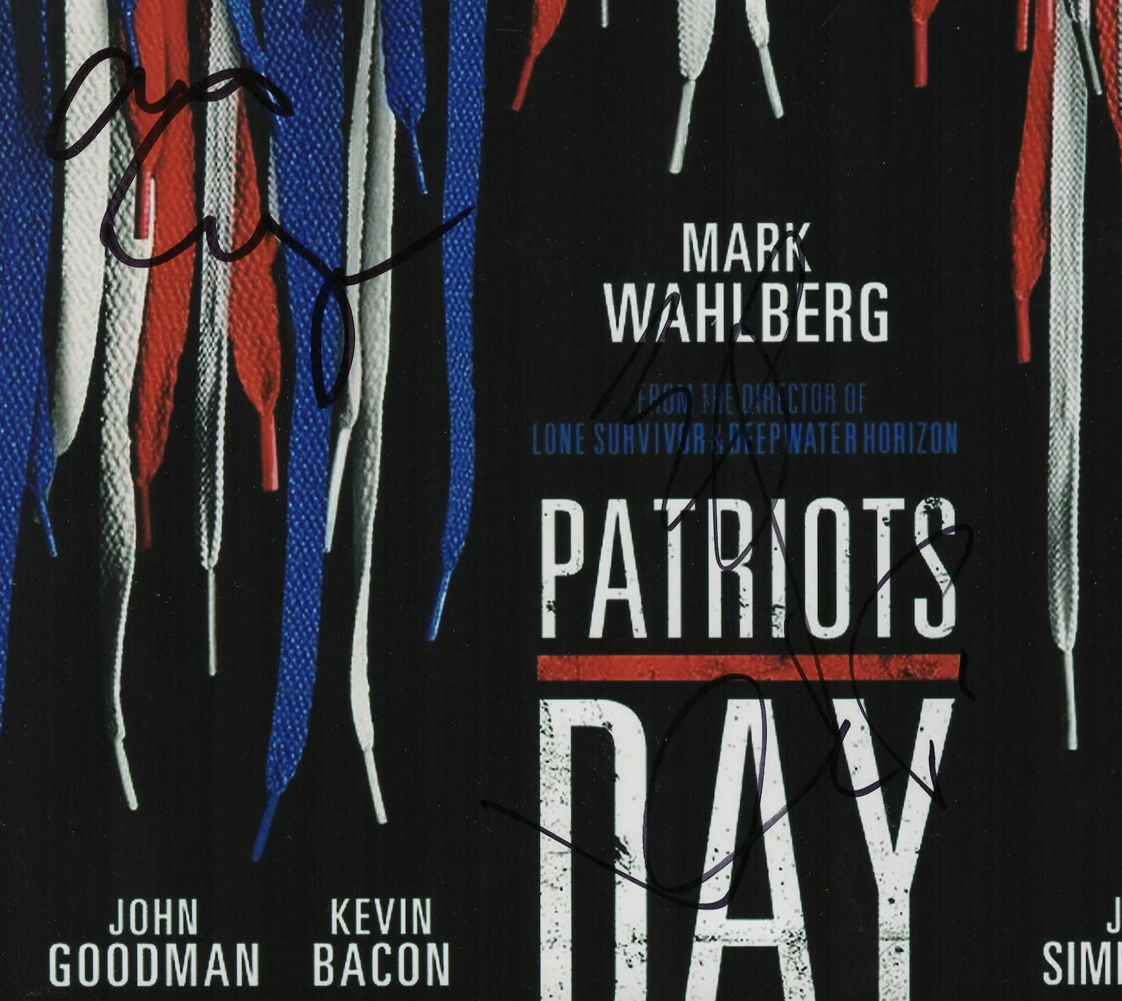 Mark Wahlberg — Patriots Day Mark Wahlberg Cast Autographed Signed 11x14 Photo Poster COA 1187, изображение 2