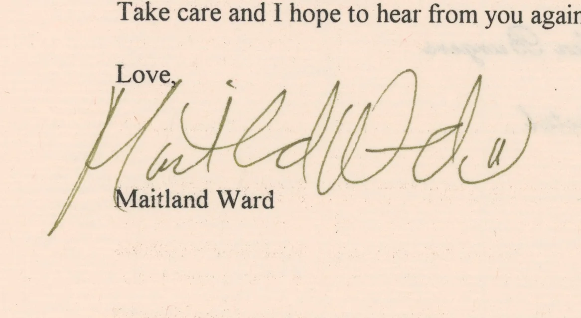 Maitland Ward Boy Meets World Autographed Signed Letter AMCo COA 26255, image 2