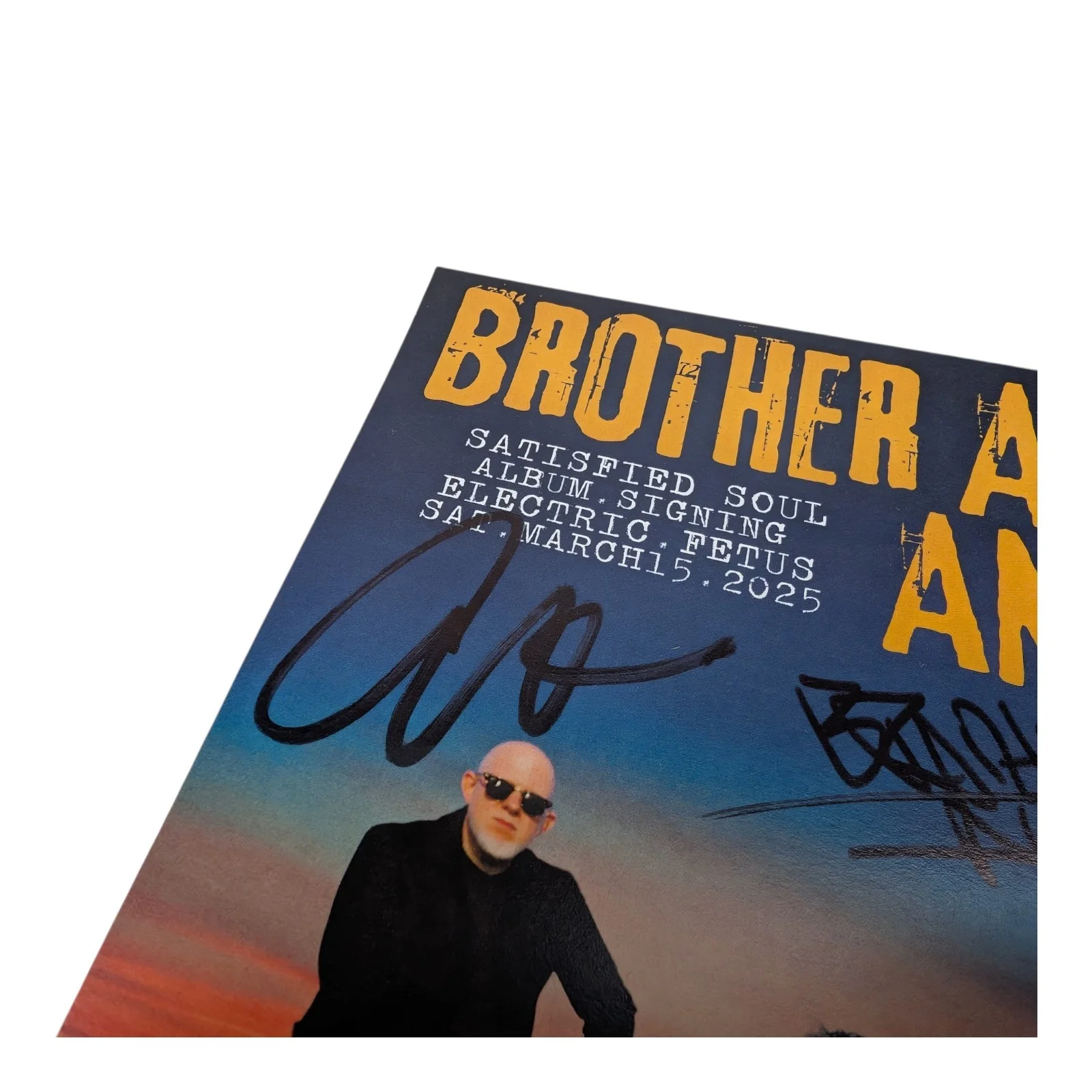 Brother Ali w/ Ant of Atmosphere Signed Auto Satisfied Soul Postcard Promo Print, изображение 2
