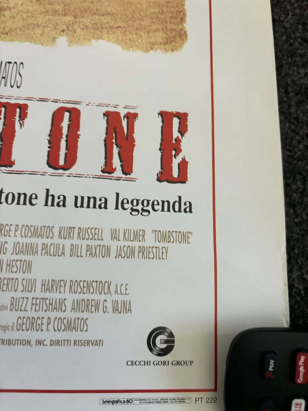 Tombstone Original Italian version Poster, image 2