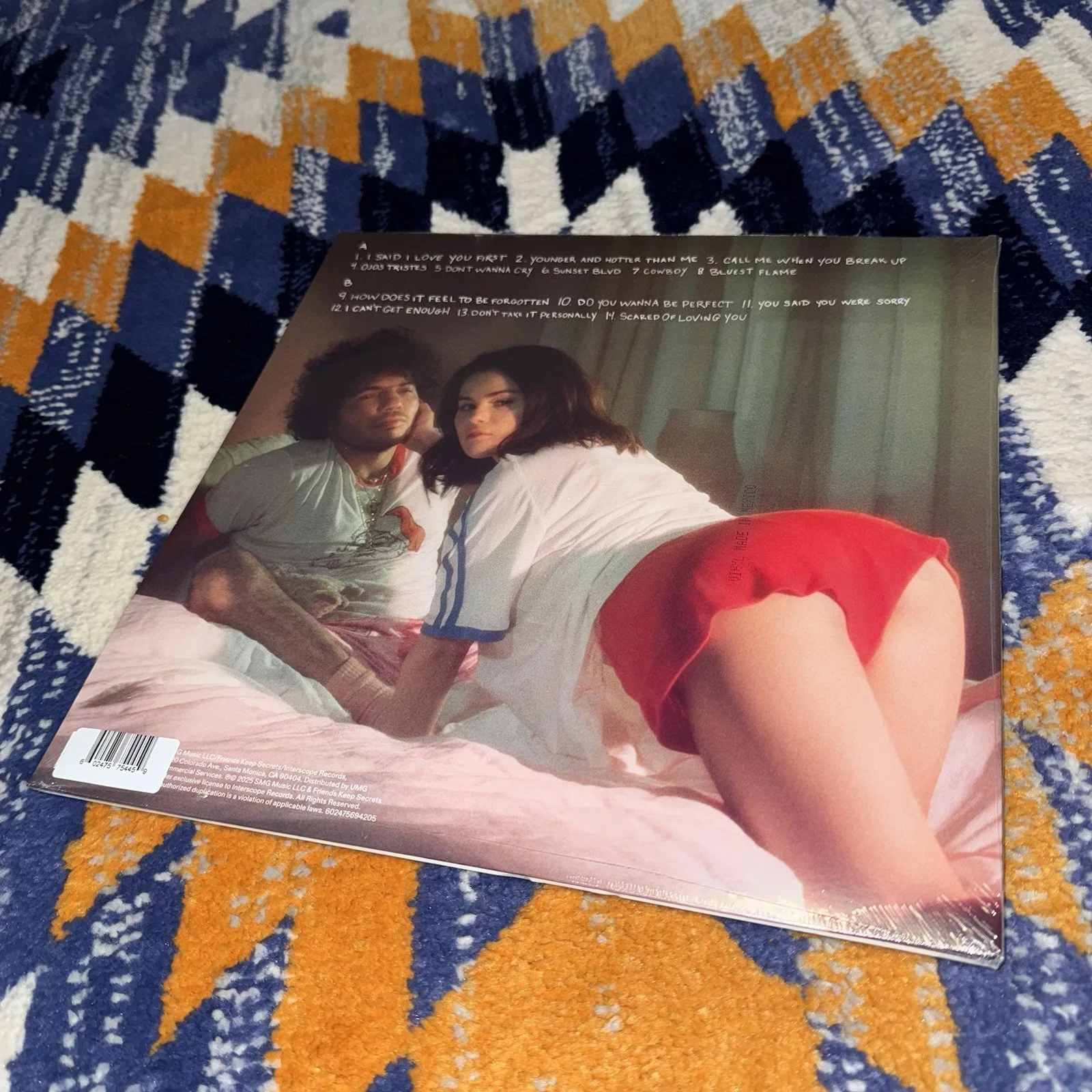 Selena Gomez Benny Blanco I Said I Love You First Candy Cane Red Signed Vinyl, image 5