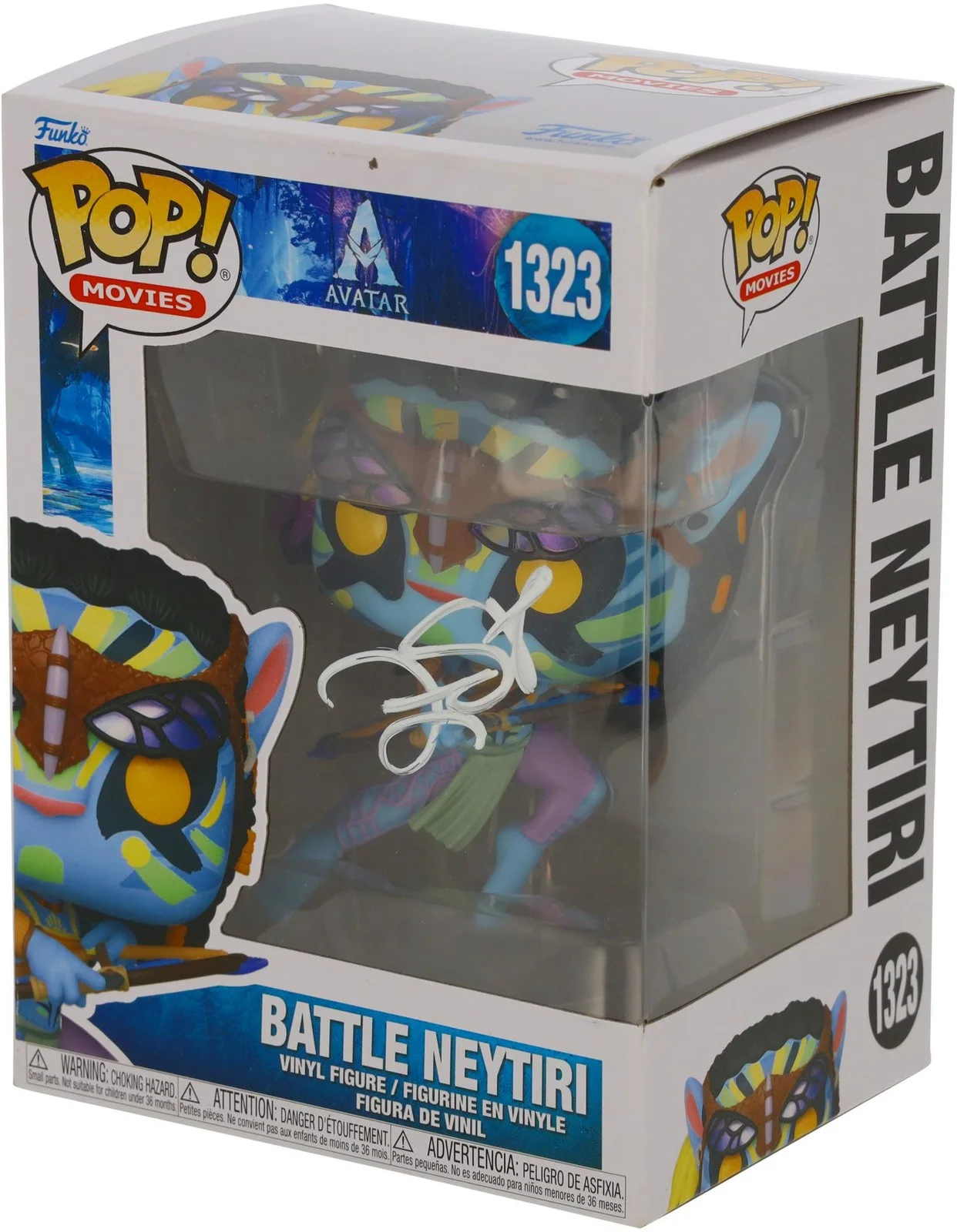 Zoe Saldana — Zoe Saldana Avatar Autographed Battle Neytiri #1323 Funko Pop!