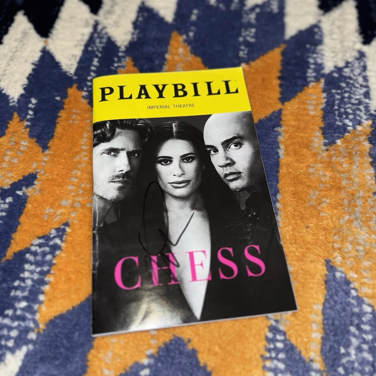 Lea Michele — Chess signed Broadway Playbill Lea Michele Signature Only, image 4