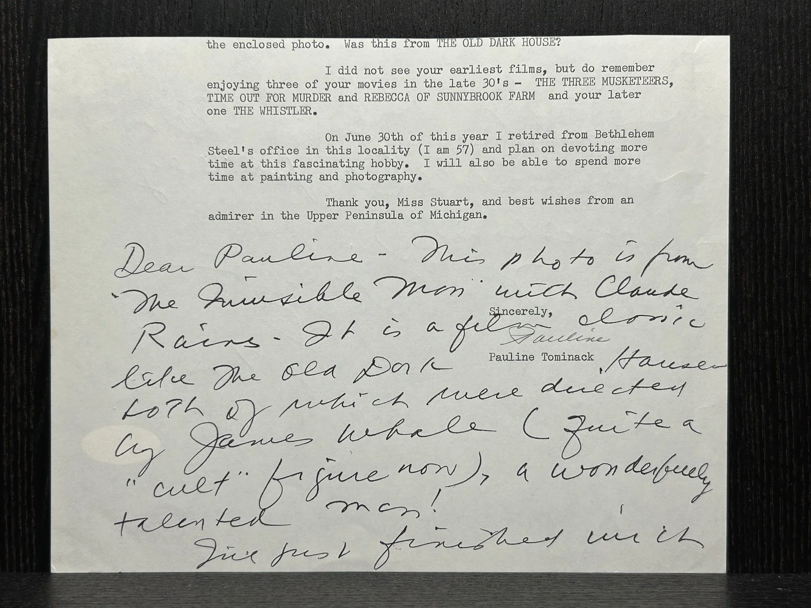 Gloria Stuart — GLORIA STUART HAND SIGNED LETTER ON CUT PAPER Original Autograph JSA COA Titanic, изображение 2