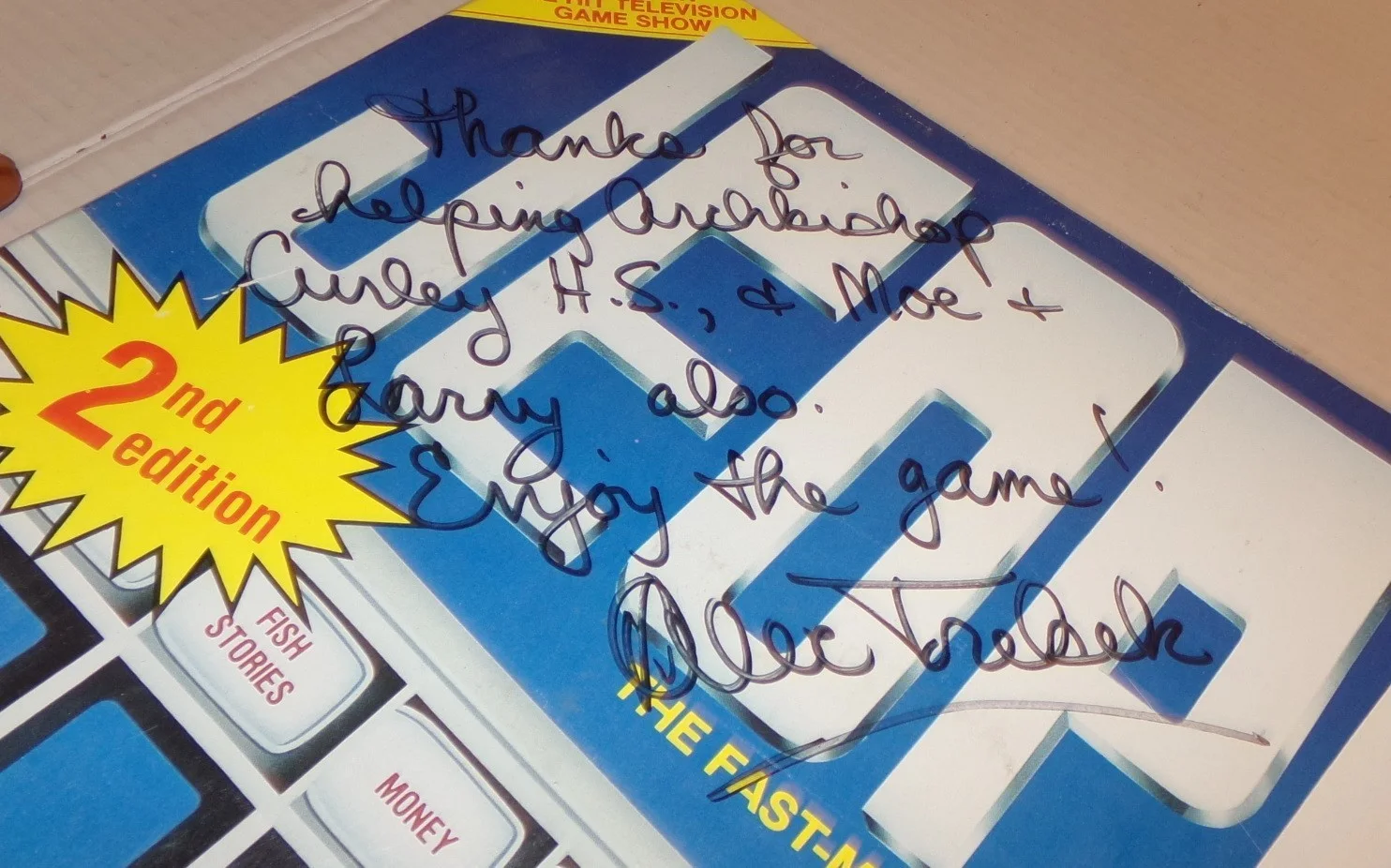 Alex Trebek — Alex Trebek Autographed Signed Jeopardy Board Game 2nd Ed 1988 TV Host, изображение 3