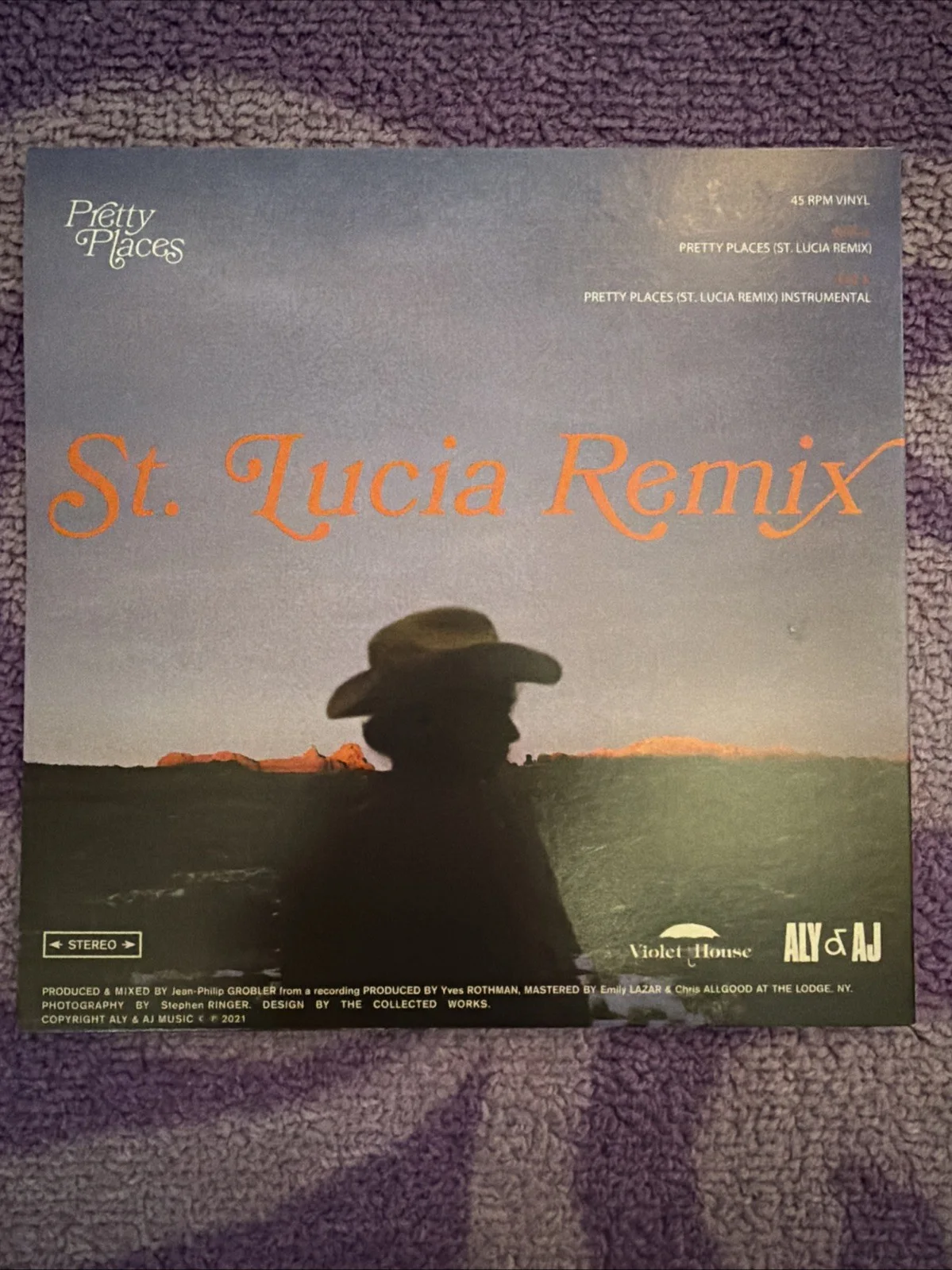 AUTOGRAPHED Pretty Places St. Lucia Remix (7” Vinyl) - SIGNED by Aly & AJ, image 4