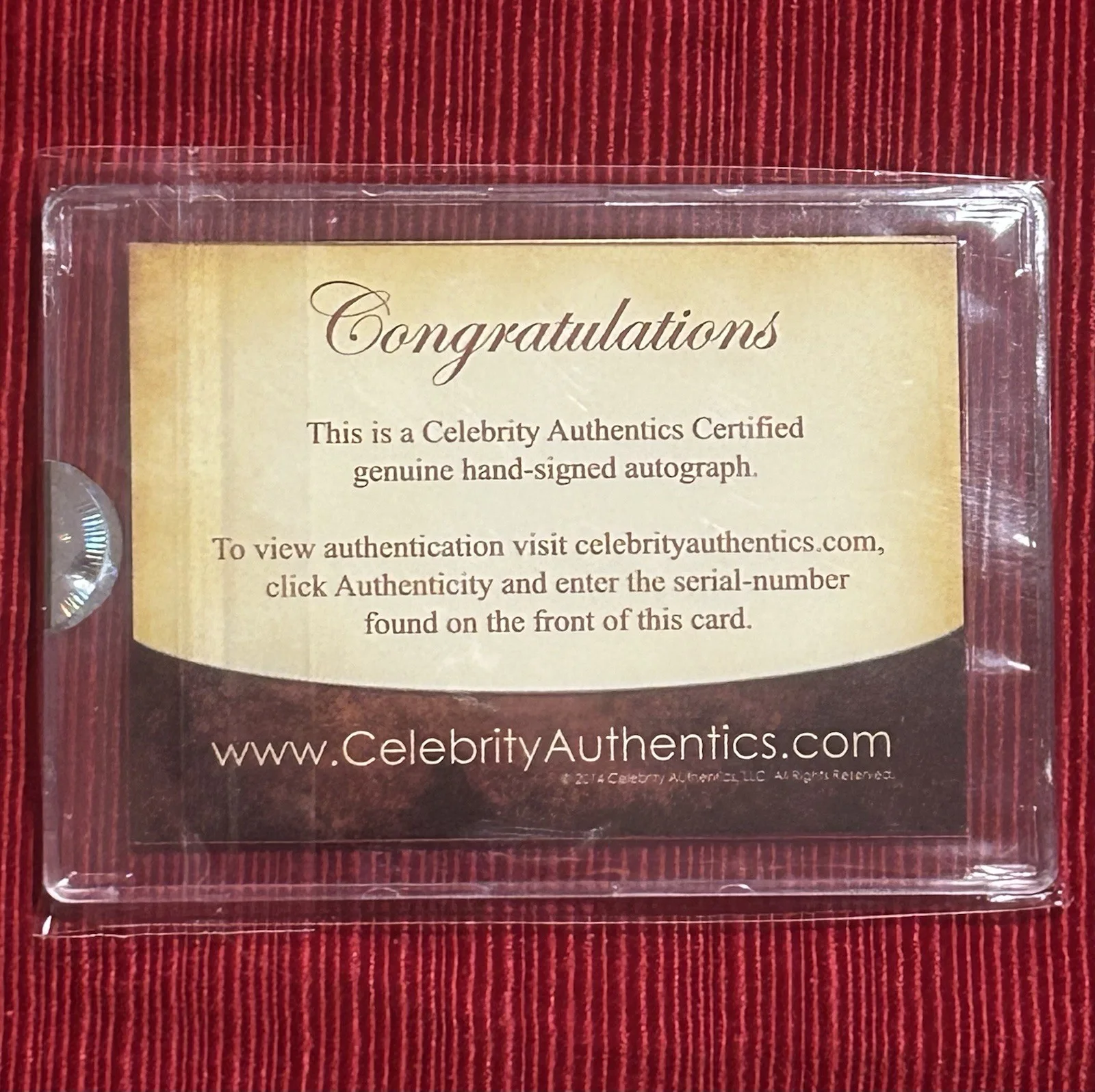 Brian Herring — Legendary Cuts Card Signed By Brian Herring, image 3