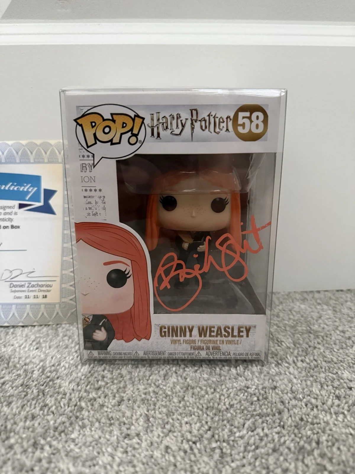 Bonnie Wright — Bonnie Wright Signed Ginny Weasley Funko Pop! 58 With COA, image 3