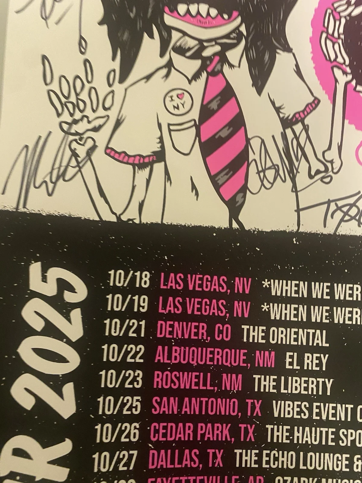 Plain White T's Singer Musician Signed Autographed 2025 Tour Poster Rare!, изображение 2