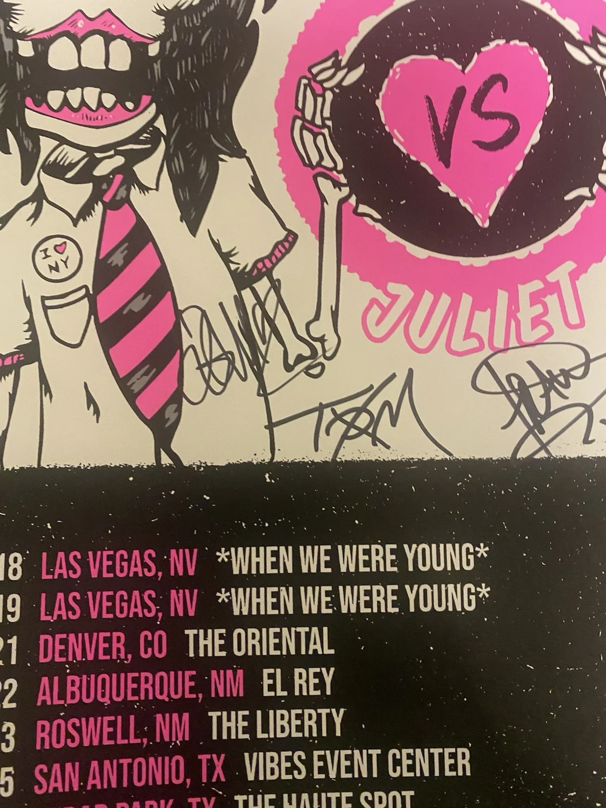 Plain White T's Singer Musician Signed Autographed 2025 Tour Poster Rare!, изображение 4