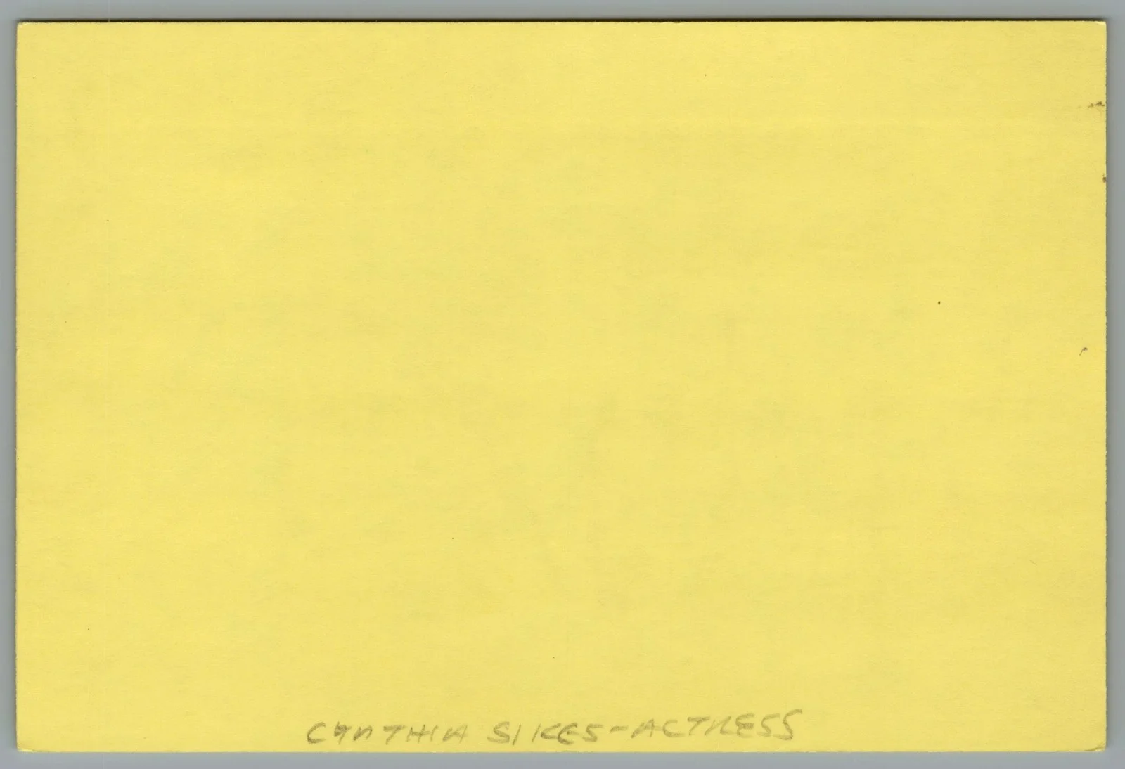 Cynthia Sikes Yorkin — Cynthia Sikes Yorkin Signed 4x6 Index Card St. Elsewhere Autographed, изображение 2