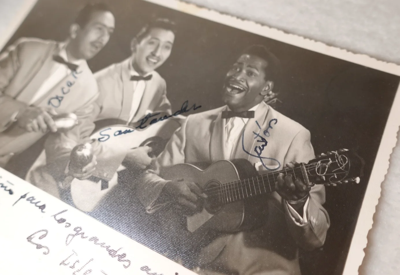 Trio Los Islenos SIGNED Colombian Bolero Rare Original Vintage Postcard, image 3