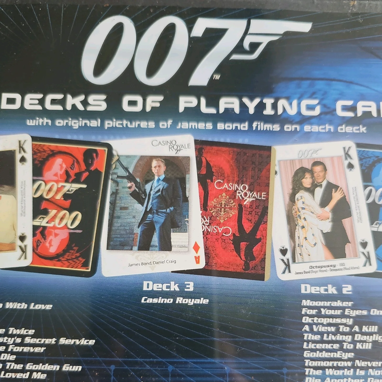JAMES BOND 007 PLAYING CARDS BOXSET SEALED, image 3