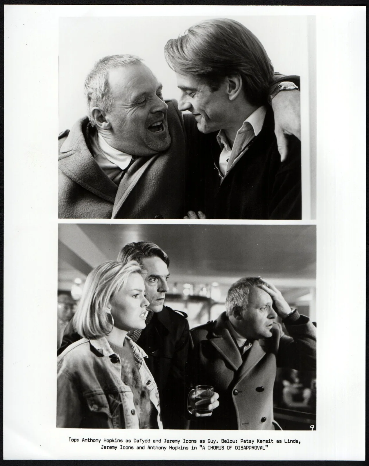 CHORUS OF DISAPPROVAL 1989 Jeremy Irons, Anthony Hopkins 4 10x8 STILLS, изображение 2