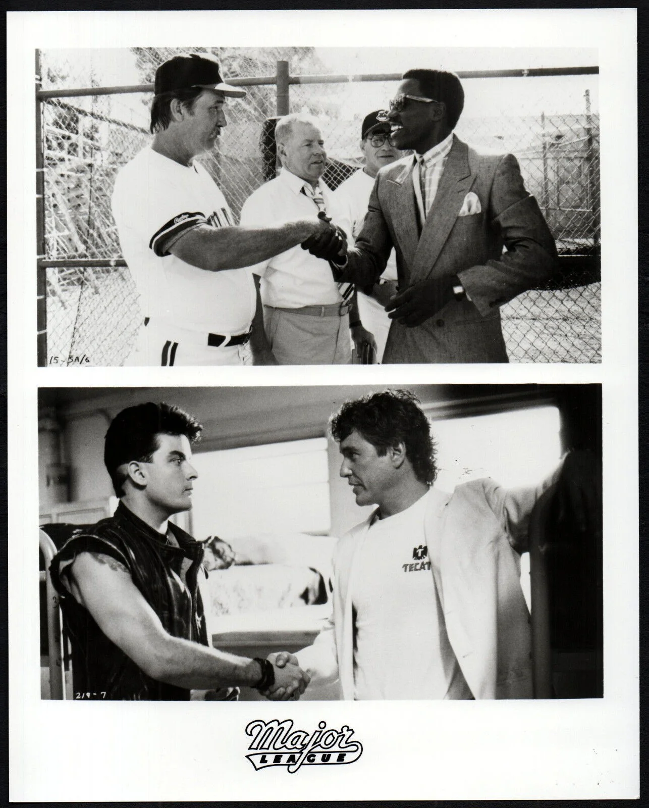 MAJOR LEAGUE 1989 Tom Berenger, Charlie Sheen, Corbin Bernsen 2 10x8 STILLS, изображение 2