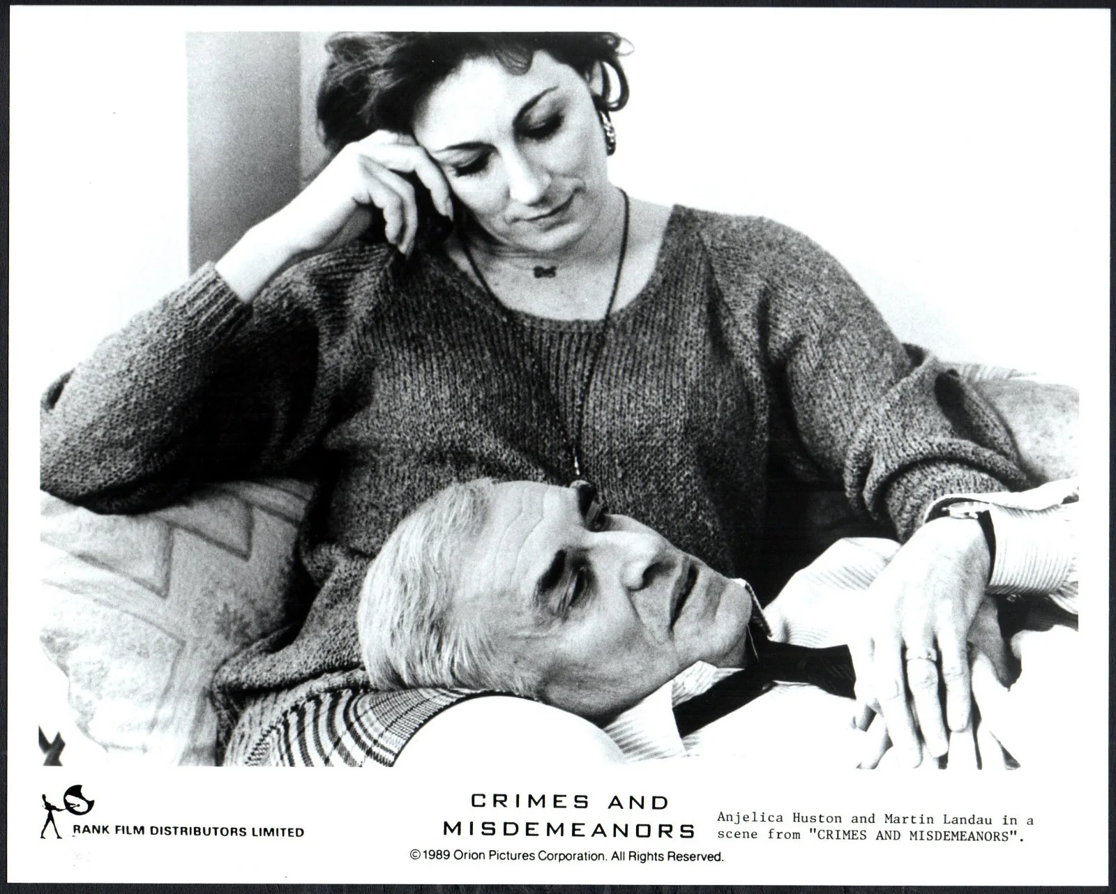CRIMES AND MISDEMEANORS 1989 Alan Alda, Martin Landau 4 10x8 STILLS, изображение 2