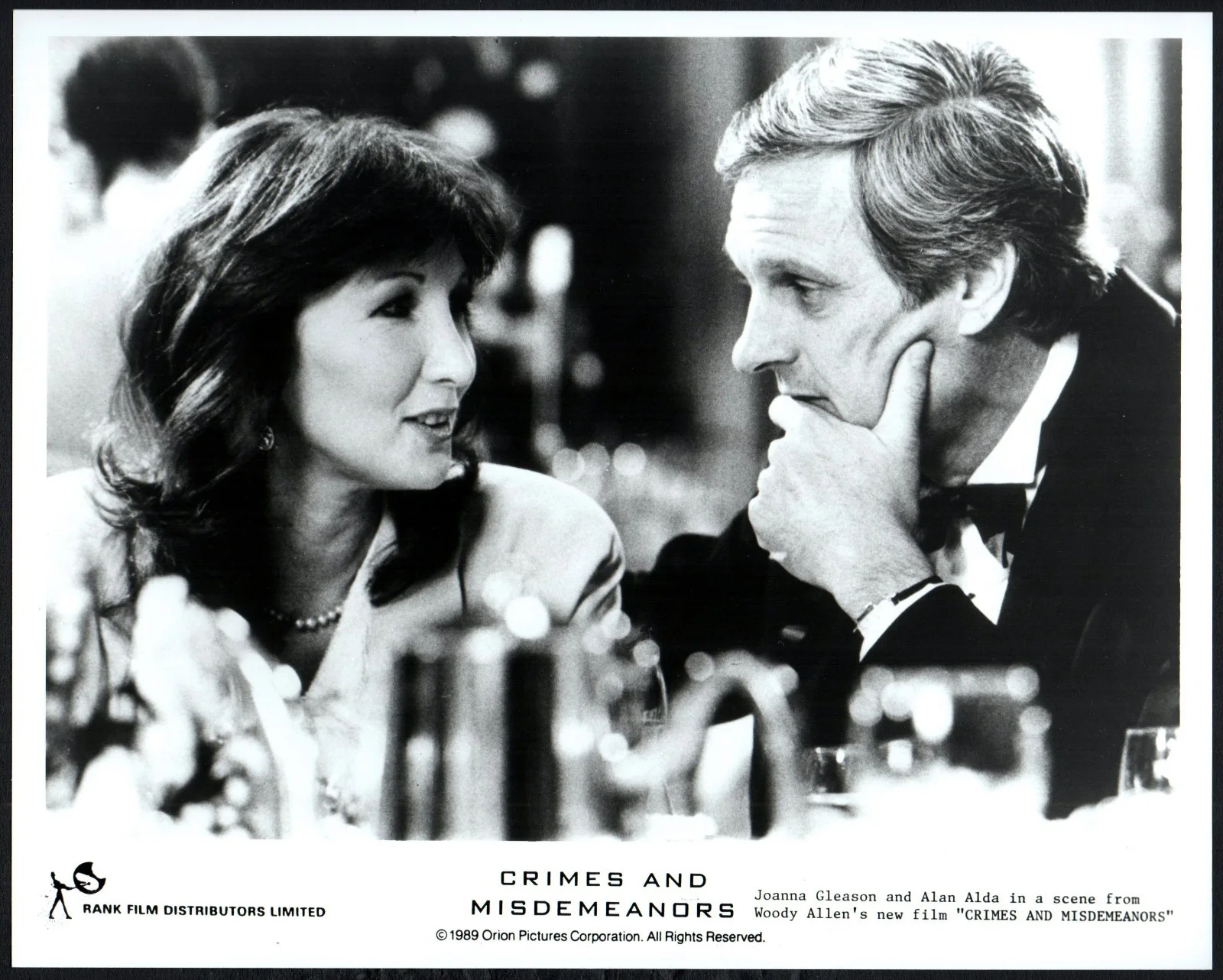 CRIMES AND MISDEMEANORS 1989 Alan Alda, Martin Landau 4 10x8 STILLS, изображение 3