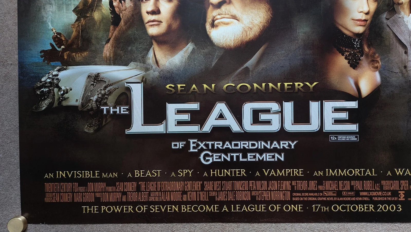 The League of Extraordinary Gentlemen Original UK Quad Poster, изображение 3