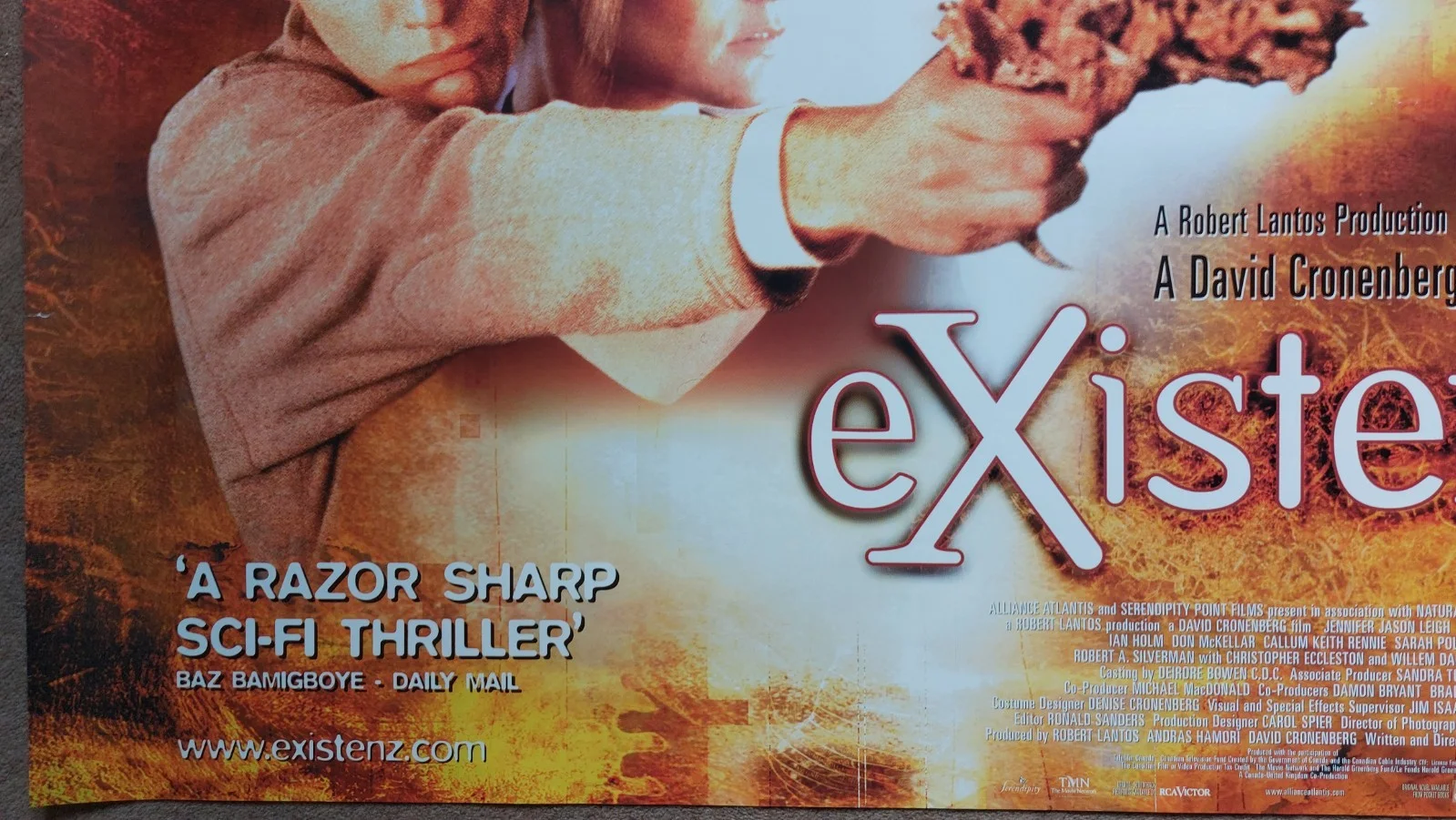 Existenz Original UK Quad Poster, image 3