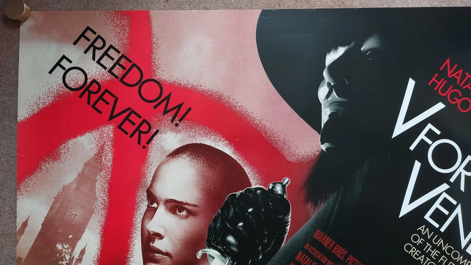 V for Vendetta Original UK Quad Poster, image 2