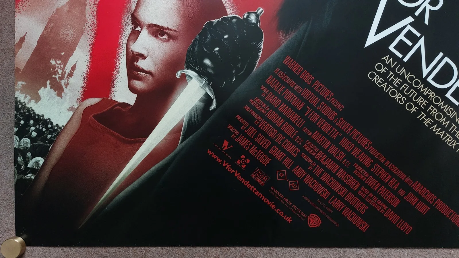 V for Vendetta Original UK Quad Poster, image 3