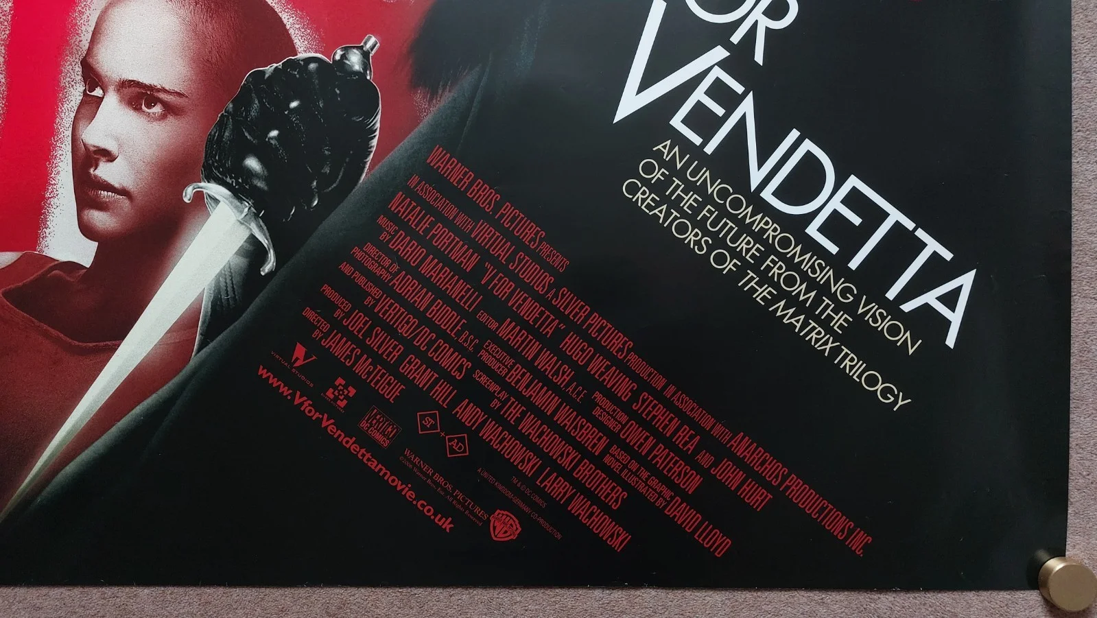 V for Vendetta Original UK Quad Poster, image 4