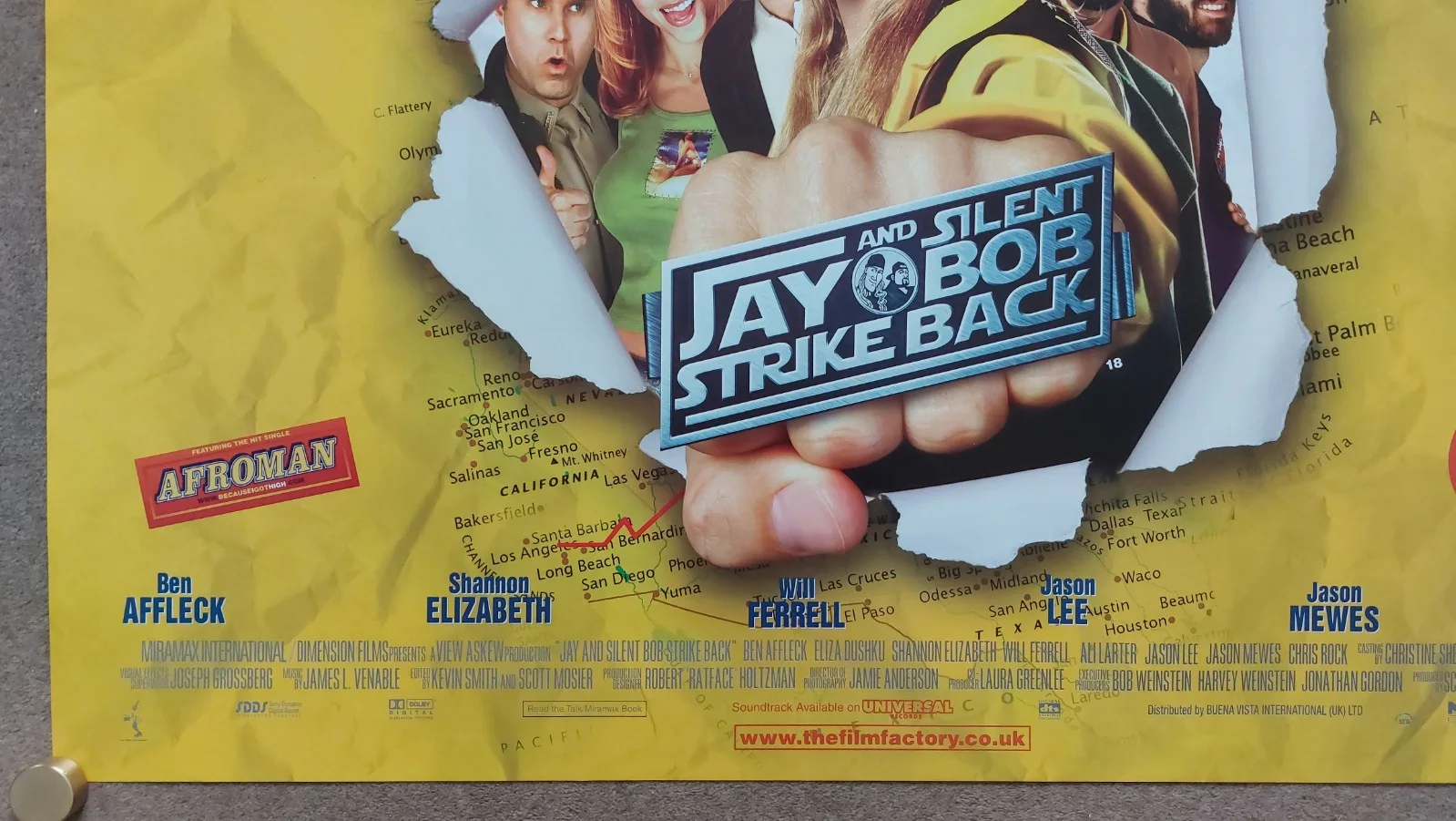 Jay and Silent Bob Strike Back Original UK Quad Poster, image 3