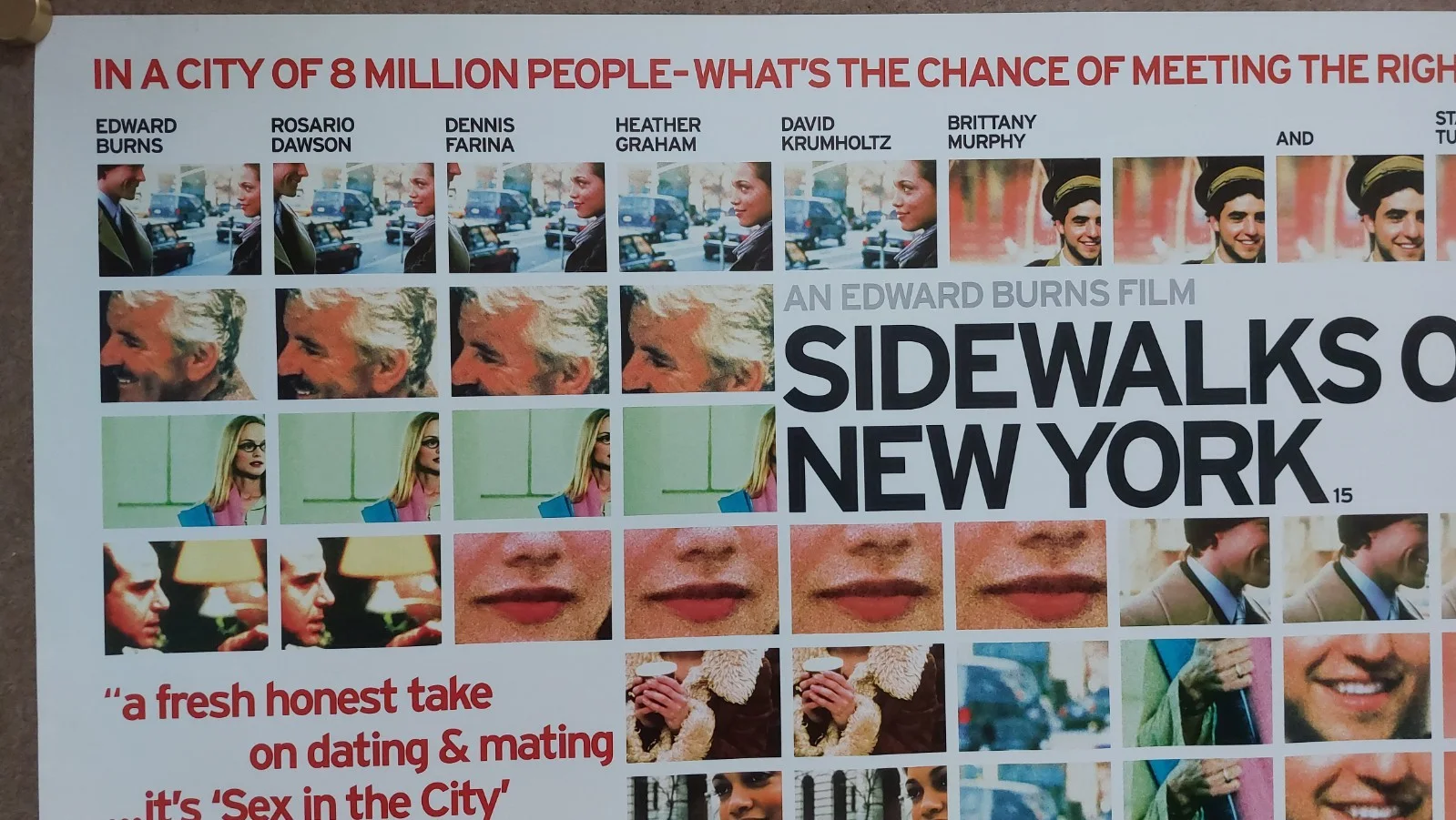Sidewalks of New York Original UK Quad Poster, изображение 2