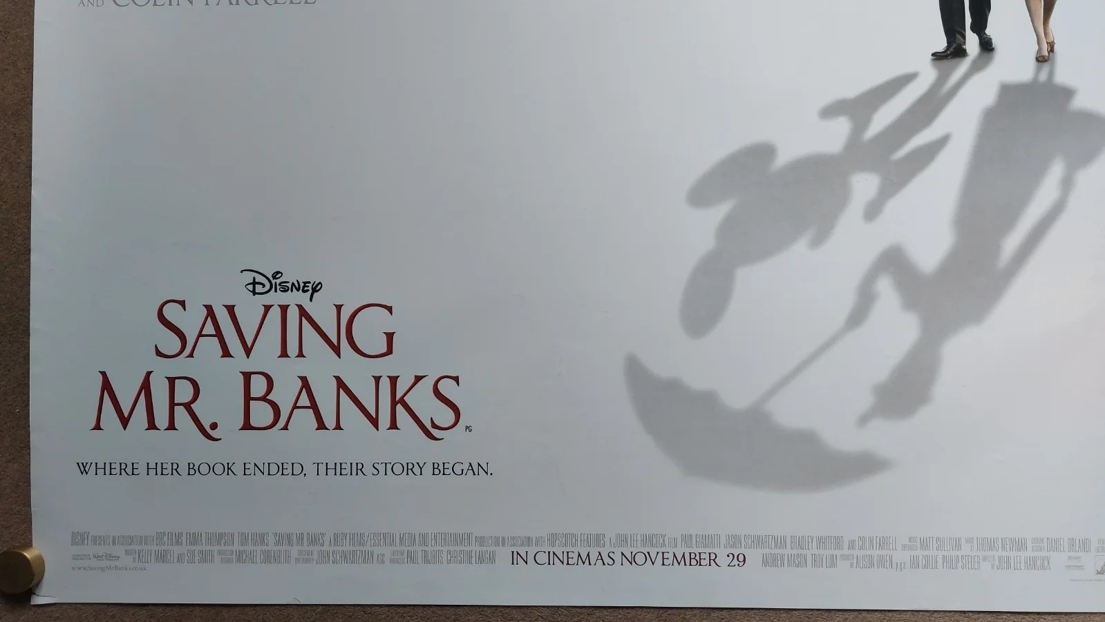 Saving Mr Banks Original UK Quad Poster, image 3