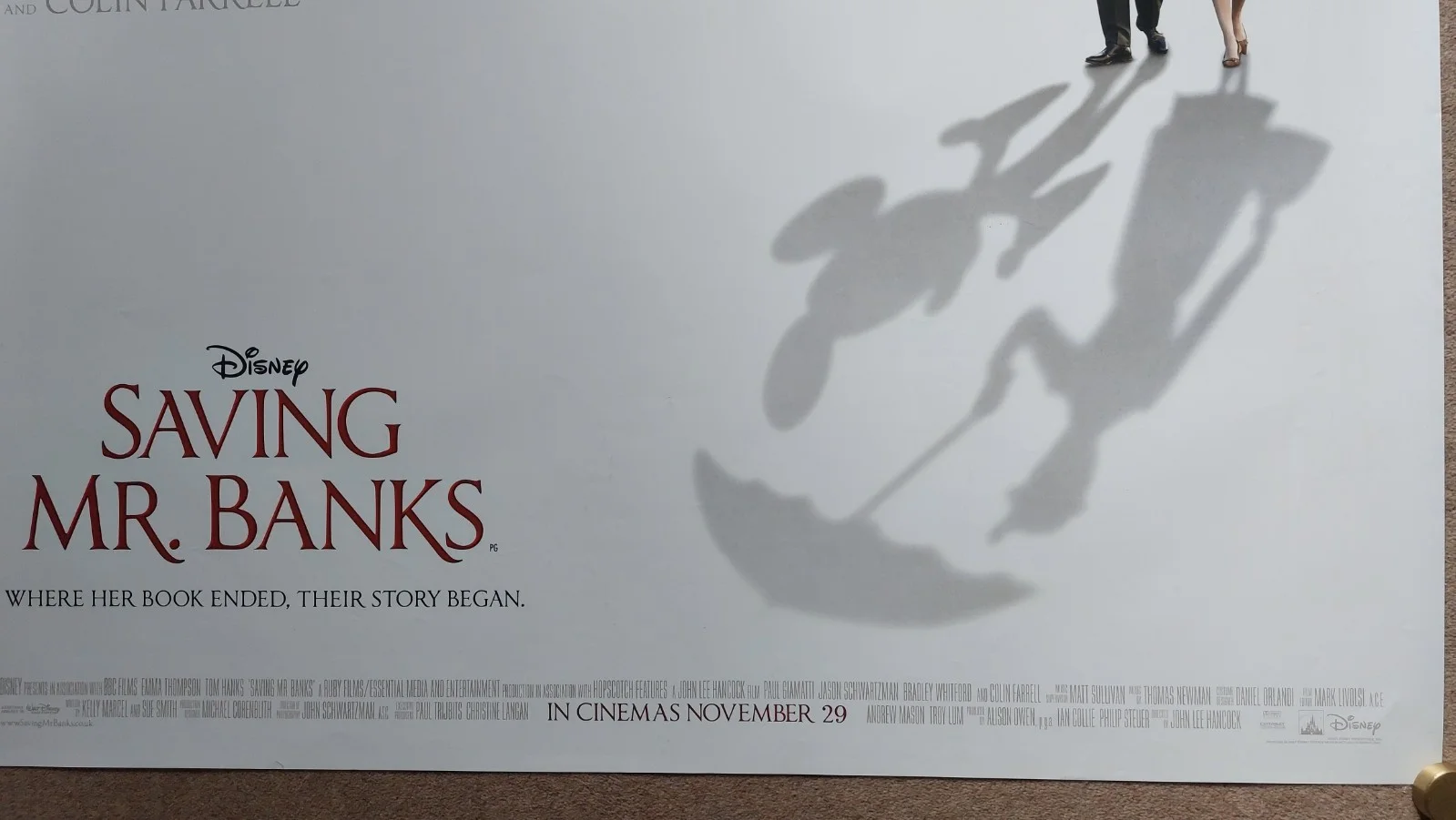 Saving Mr Banks Original UK Quad Poster, image 4