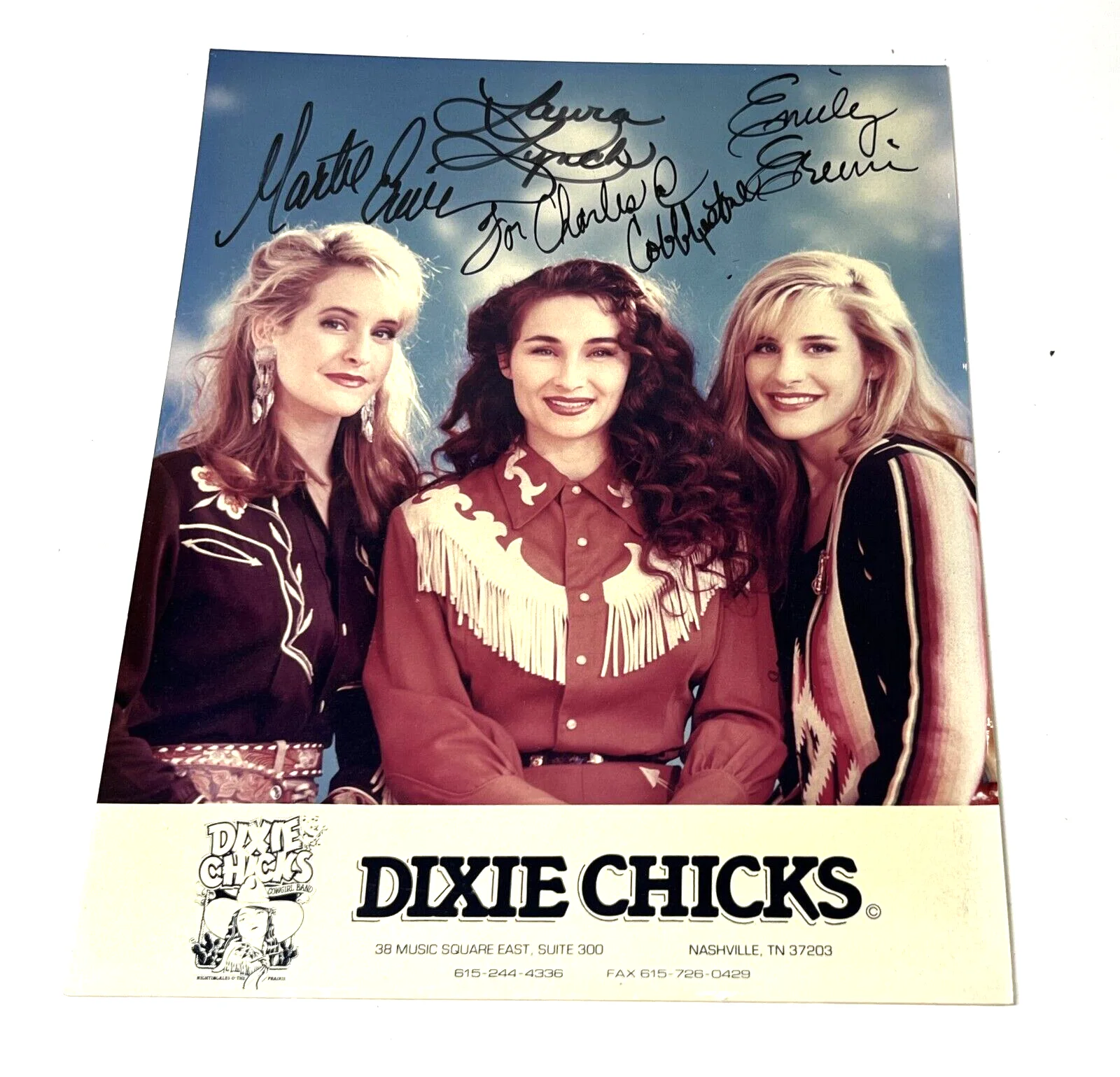 DIXIE CHICKS Group Signed 8x10 Press Promo Photos Laura Marte Emily {Lot of 2}, изображение 2