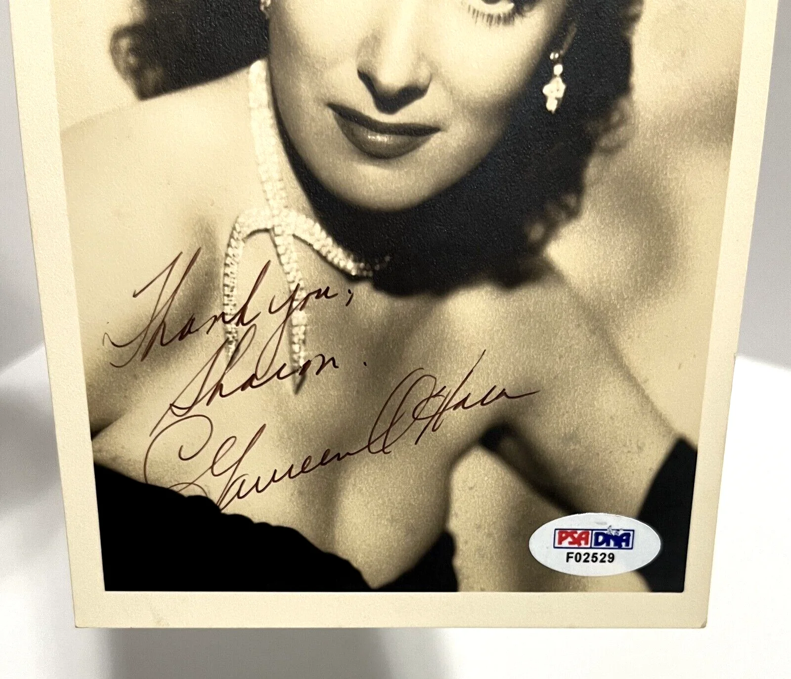 Maureen O Hara — MAUREEN O HARA Hand Signed Autographed 5 x 7 Headshot B&W Photo PSA/DNA, изображение 2
