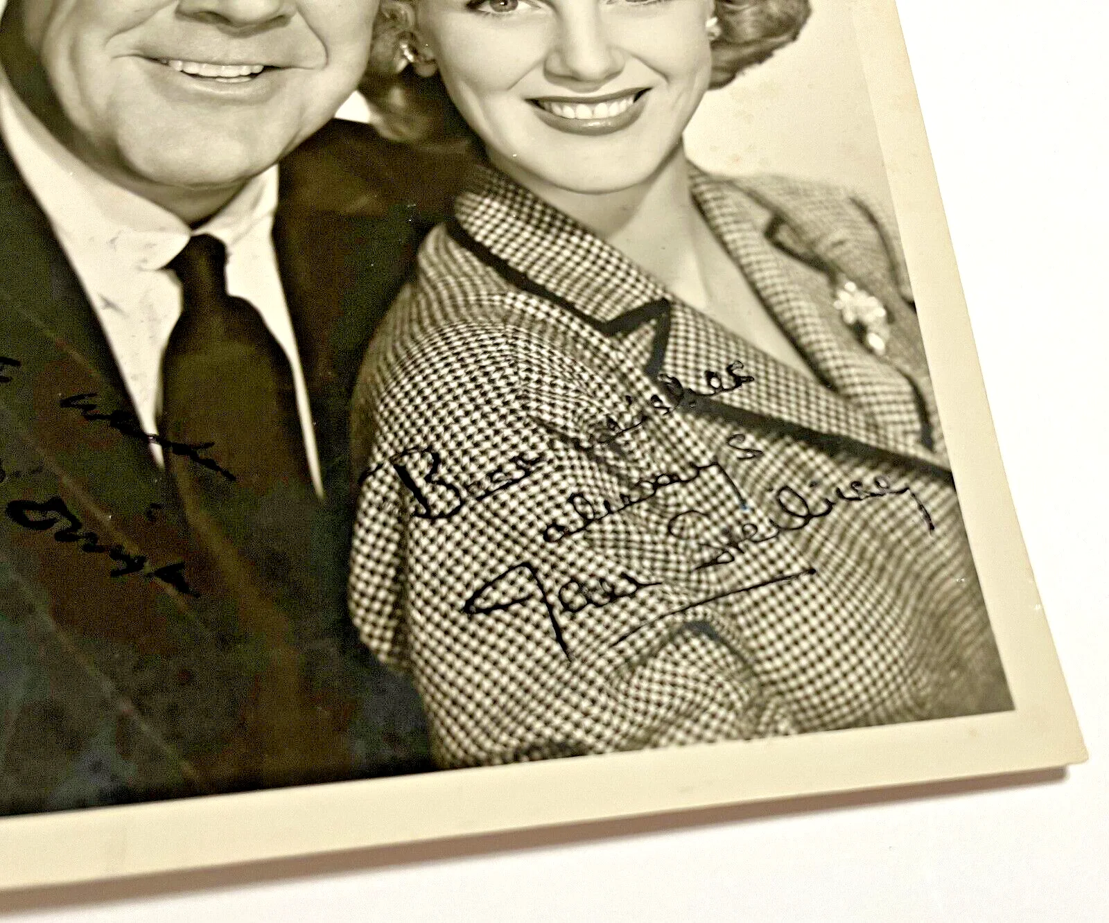 Paul Douglas, Jan Sterling — JAN STERLING PAUL DOUGLAS Signed 8x10 Original Photo Husband Wife Portrait 1951, изображение 2