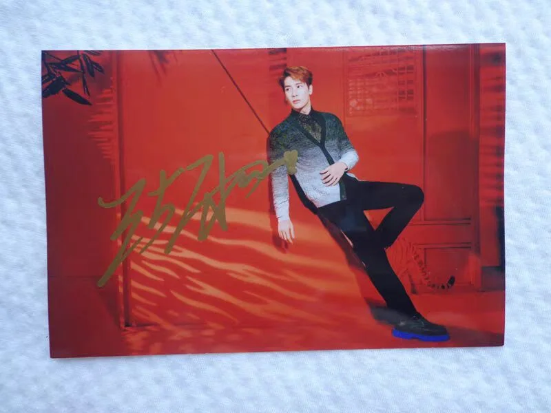 New Jackson Wang 王嘉尔 Autographed Signed Photos Collection, image 4