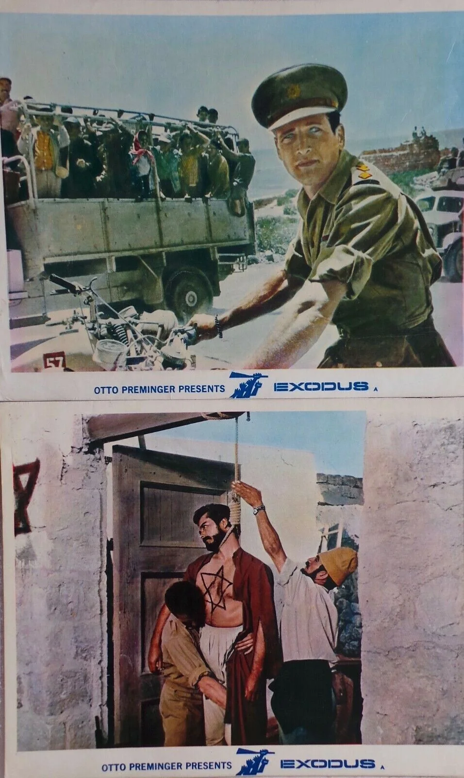 1960 LOBBY CARDS 10" x 8" - 'EXODUS' - Paul Newman - Peter Lawford, image 3