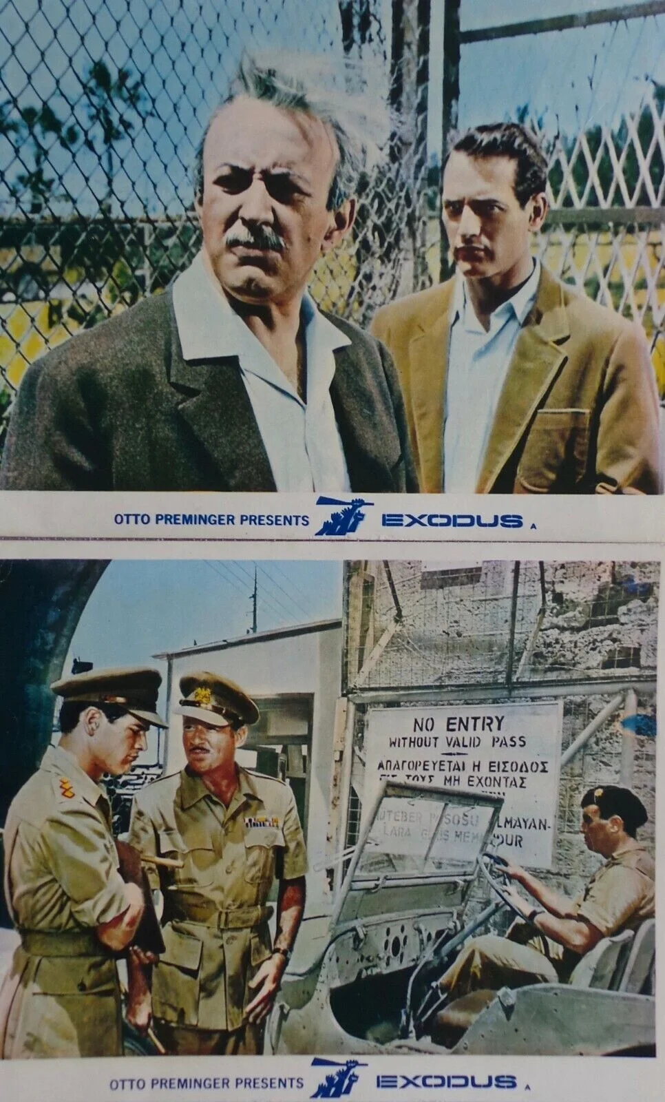1960 LOBBY CARDS 10" x 8" - 'EXODUS' - Paul Newman - Peter Lawford, image 4
