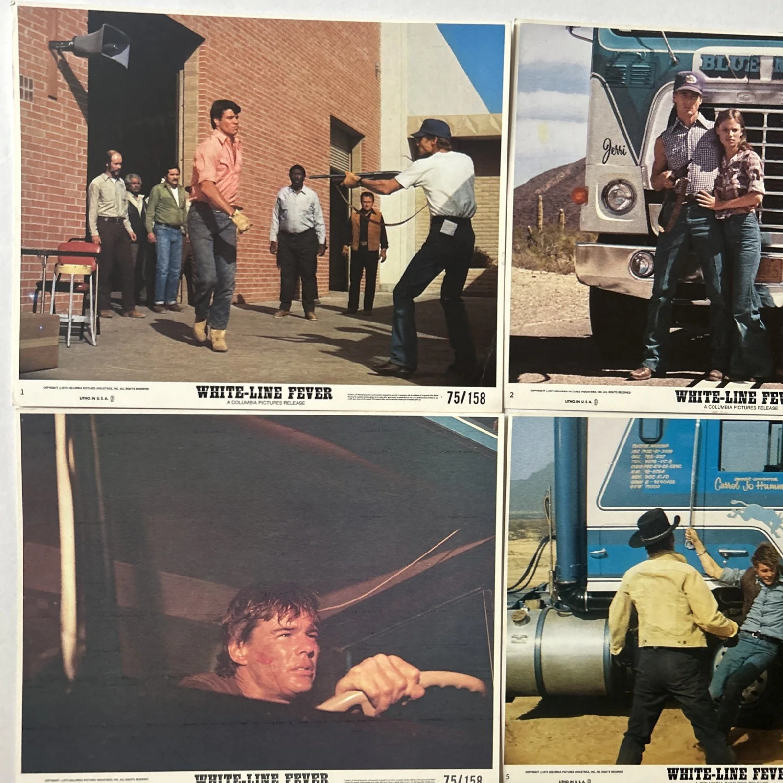 Lobby Card Set 10x8 - White Line Fever 1975 - Jan-Michael Vincent, Kay Lenz, image 2