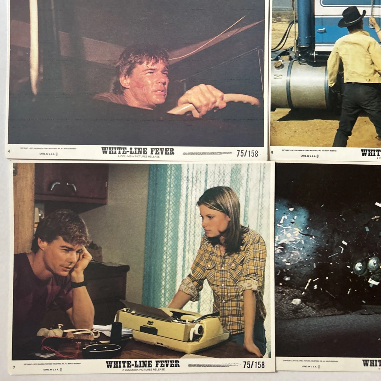Lobby Card Set 10x8 - White Line Fever 1975 - Jan-Michael Vincent, Kay Lenz, image 5