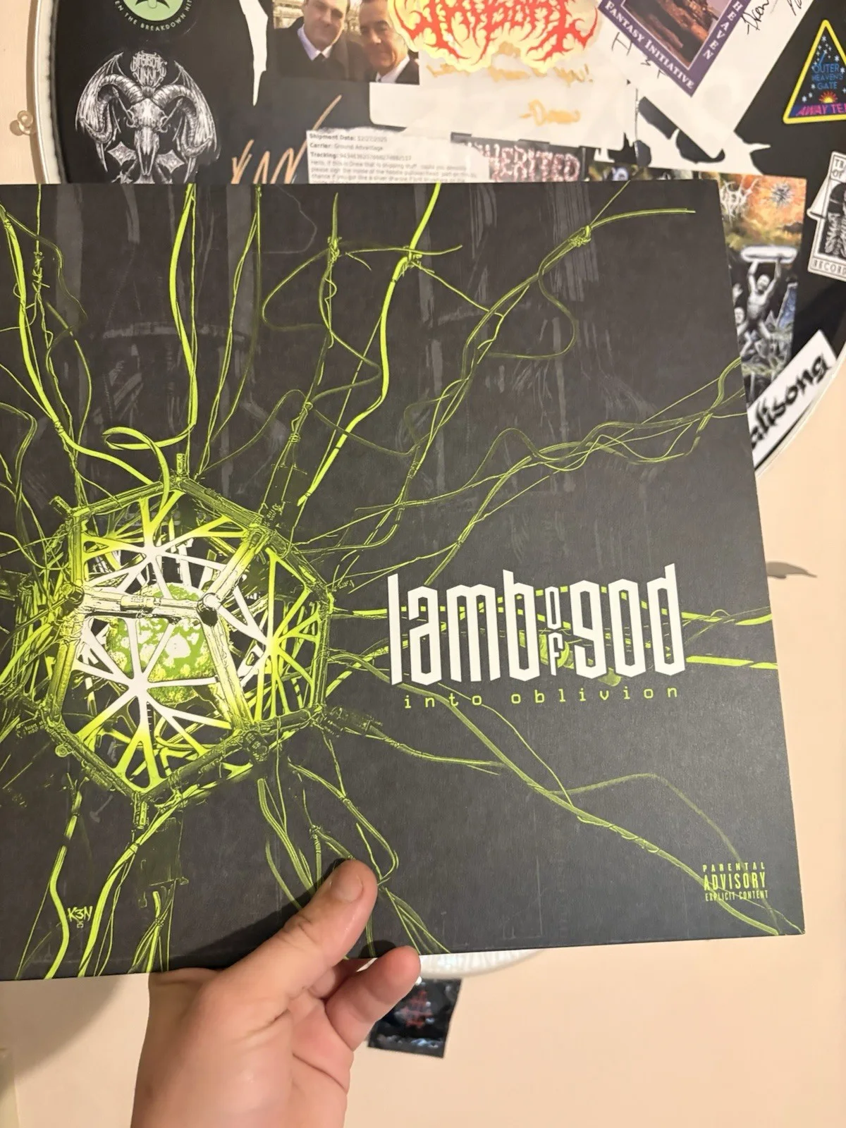 Lamb of God Into Oblivion Autographed Original Vinyl Record, изображение 3