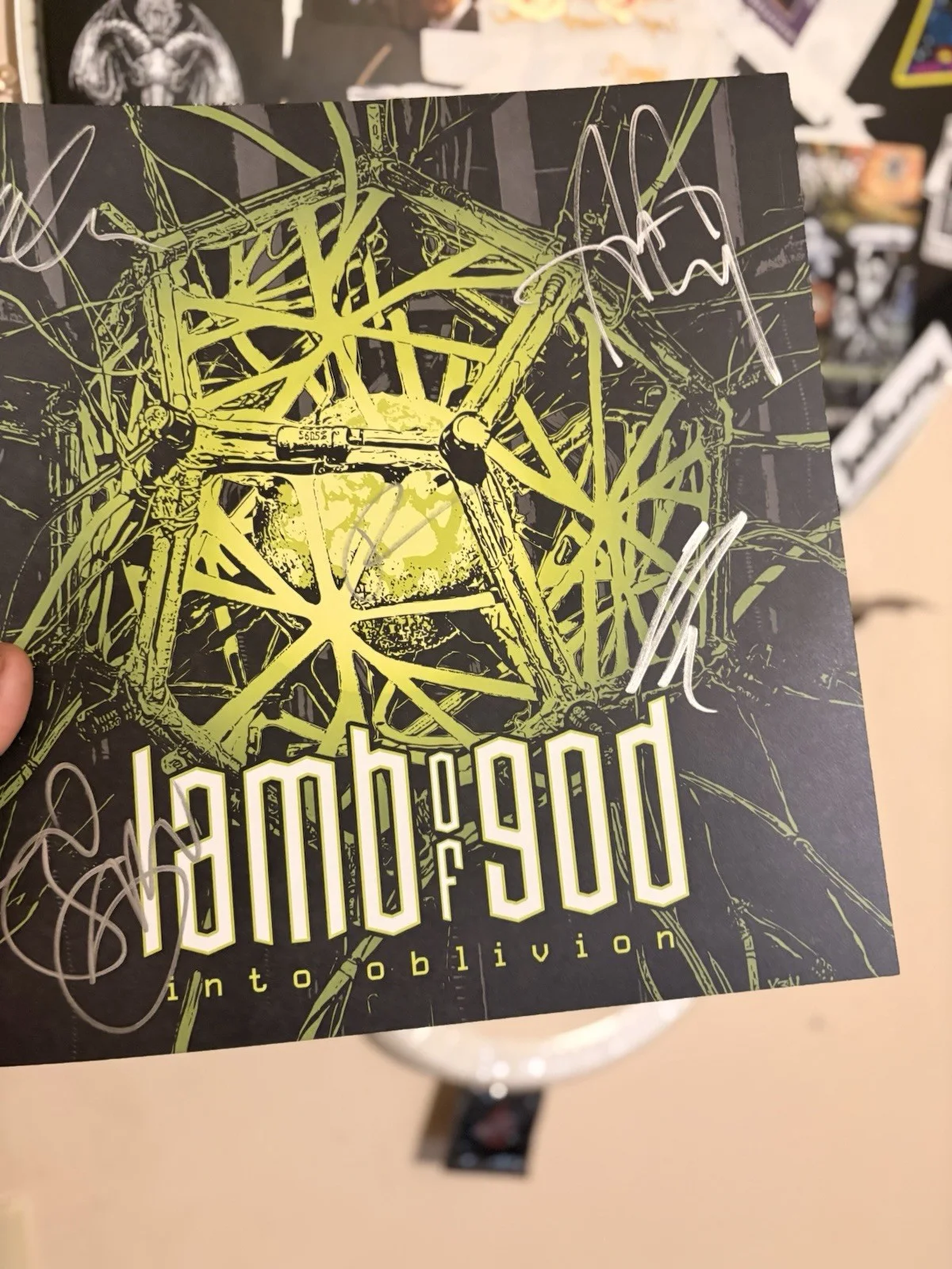 Lamb of God Into Oblivion Autographed Original Vinyl Record, изображение 4