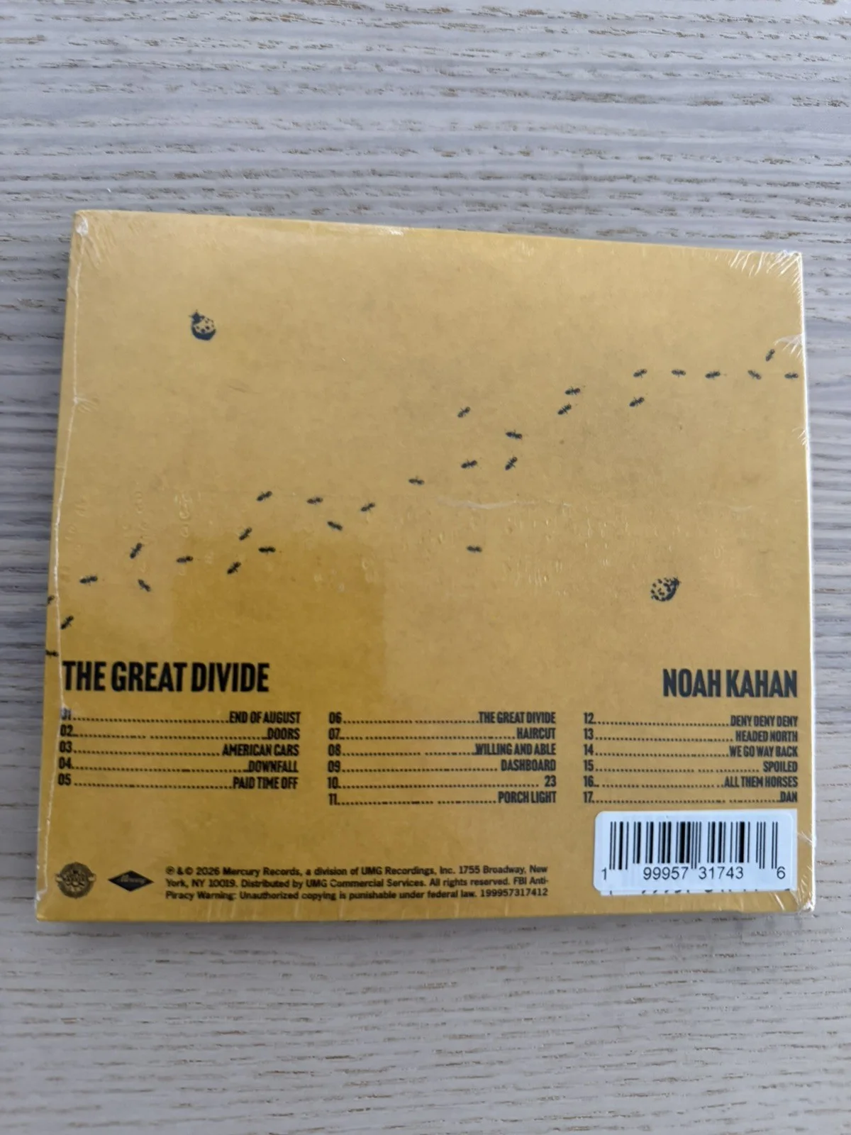 noah kahan The Great Divide Signed CD, image 2