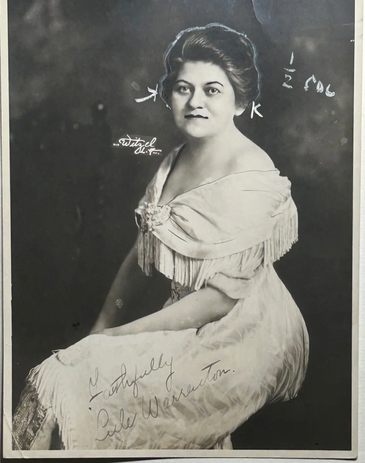 LULE WARRENTON—SIGNED PHOTO—Early Woman Director/Studio Owner•1st Werewolf Film, изображение 2