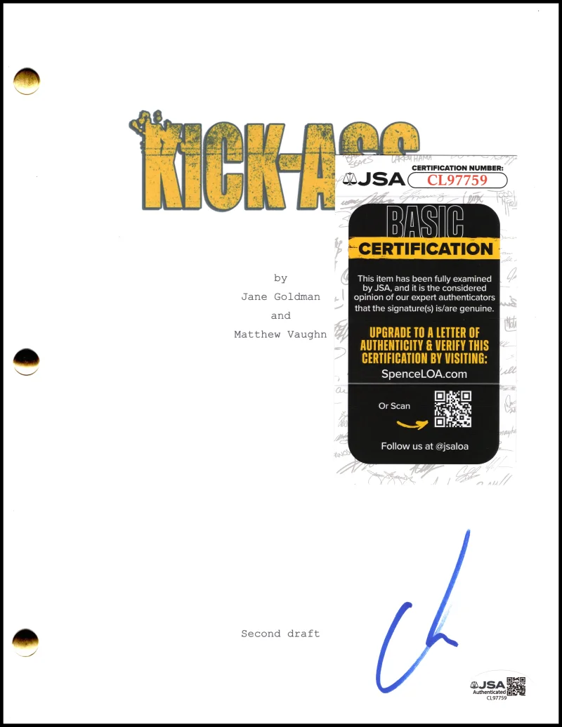 Christopher Mintz-Plasse — Christopher Mintz-Plasse Signed Autograph Kick-Ass Script Screenplay w/ JSA COA, image 2