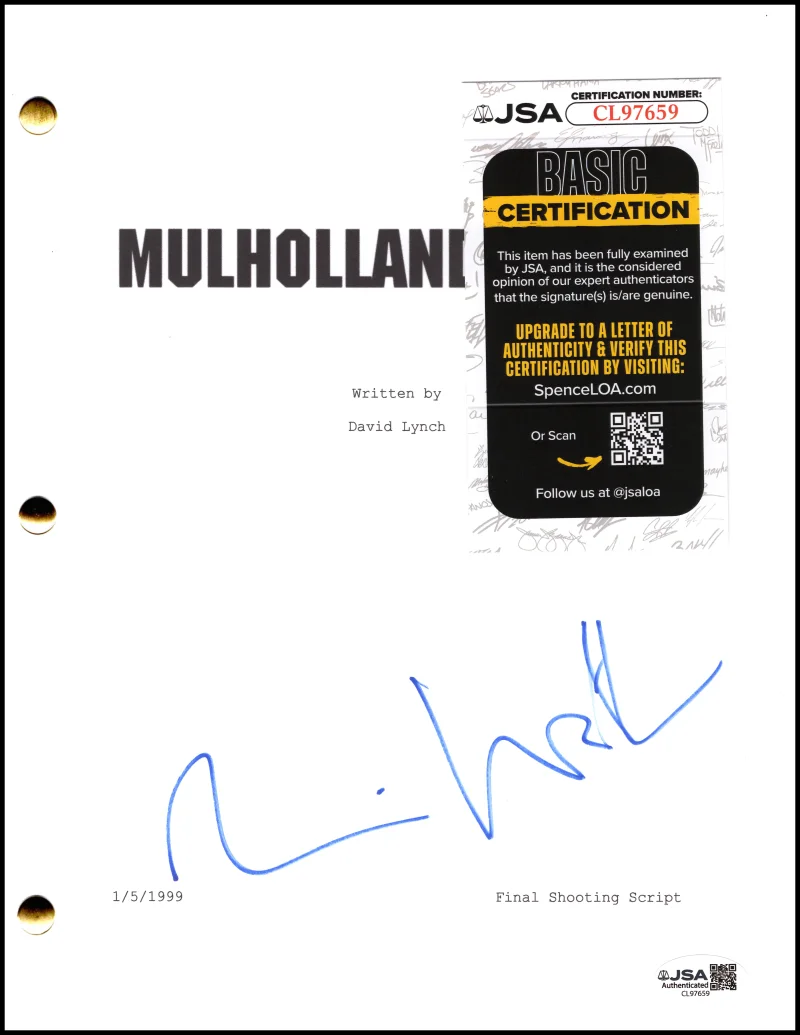 Naomi Watts — Naomi Watts Signed Autograph David Lynch Mulholland Drive Movie Script - JSA COA, изображение 2