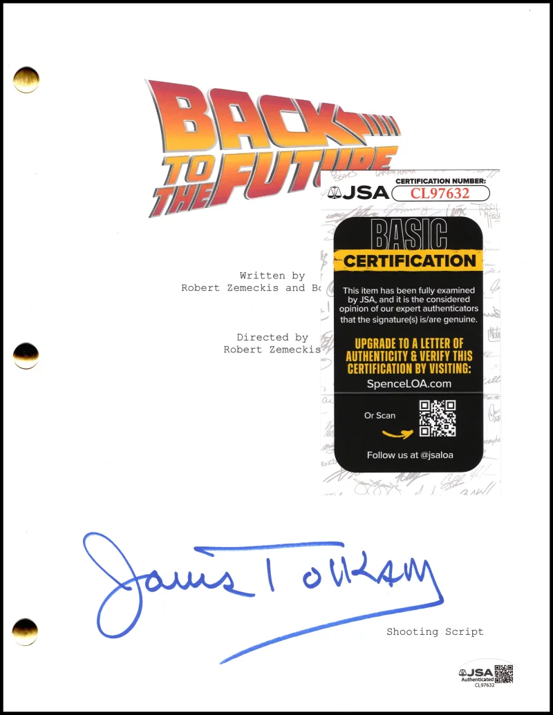 James Tolkan — James Tolkan Signed Autograph Back to the Future Movie Script Screenplay JSA COA, image 2